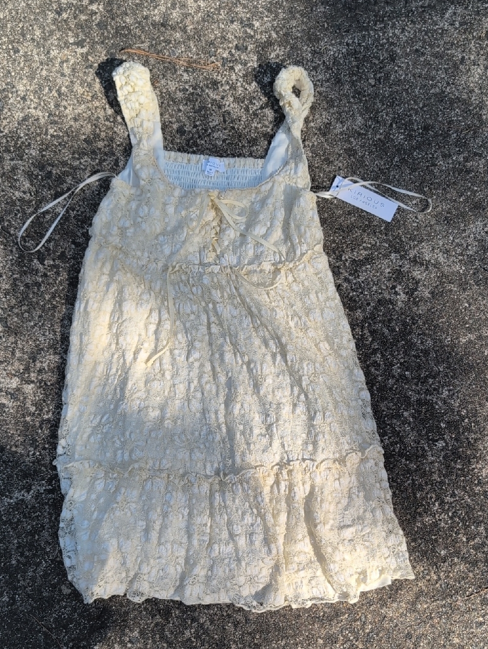 Delicate Cream Lace Sundress